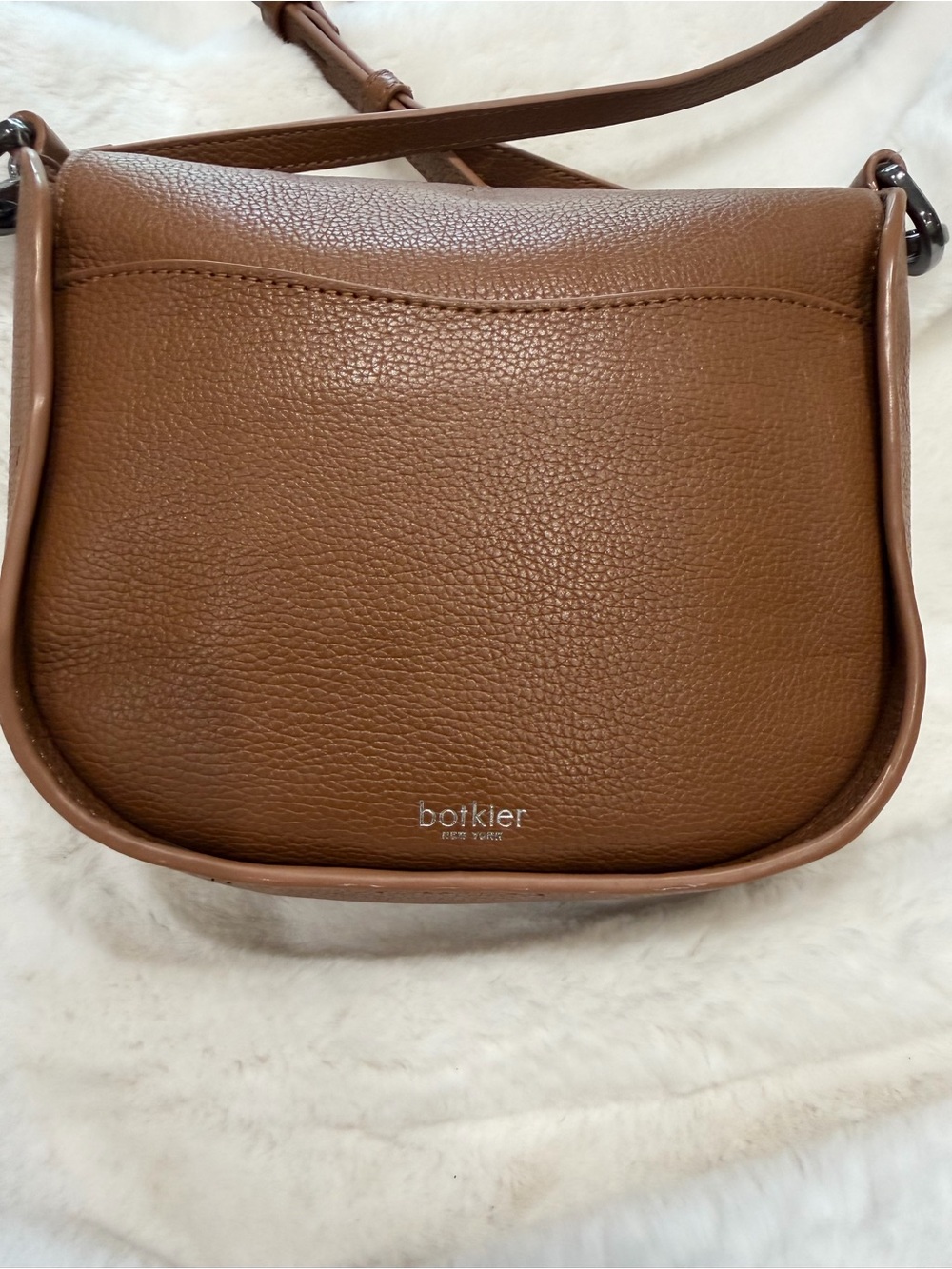 Botkier Brown Pebbled Leather Crossbody Saddle Bag - Picture 3 of 6